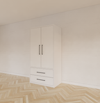 Kleiderschrank Zakyntos 01 - 100x60x200H cm - 2 Türen - 2 Schubladen