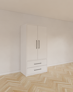 Kleiderschrank Zakyntos 02 - 120x60x200H cm - 2 Türen - 2 Schubladen