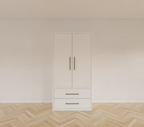 Kleiderschrank Zakyntos 02 - 120x60x200H cm - 2 Türen - 2 Schubladen