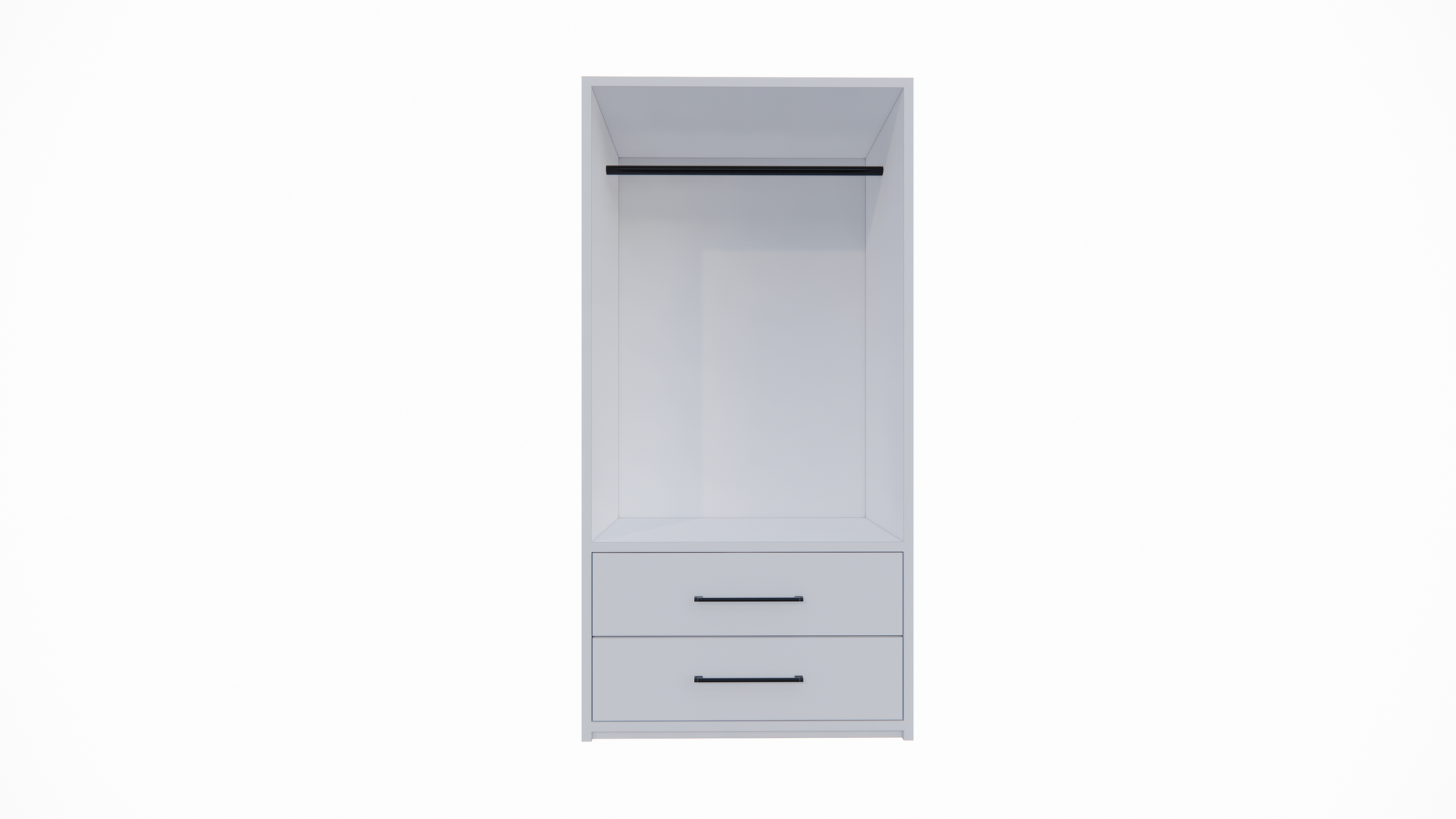 Kleiderschrank Zakyntos 01 - 100x60x200H cm - 2 Türen - 2 Schubladen