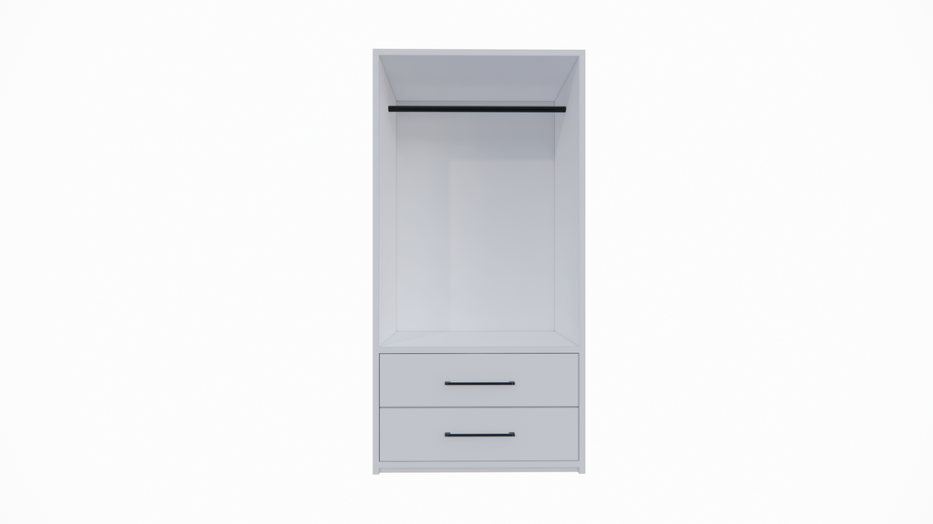 Kleiderschrank Zakyntos 02 - 120x60x200H cm - 2 Türen - 2 Schubladen