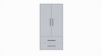 Kleiderschrank Zakyntos 01 - 100x60x200H cm - 2 Türen - 2 Schubladen