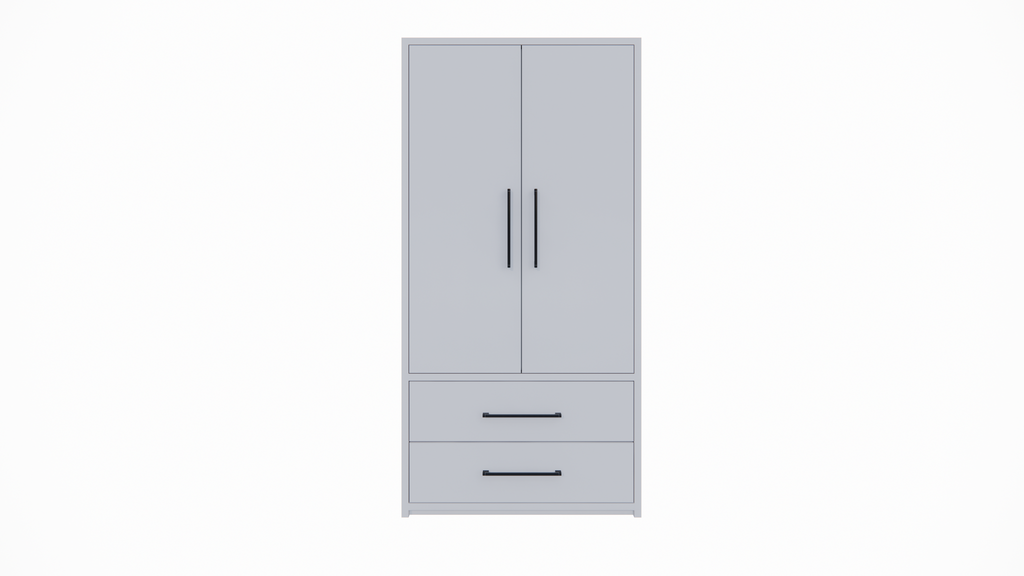 Kleiderschrank Zakyntos 02 - 120x60x200H cm - 2 Türen - 2 Schubladen