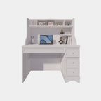 Montpellier Kinderschreibtisch - 110x65x140H cm - offene Regale - 3 Schubladen - ausziehbare Schublade - rustikale Ausführung