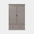 Sines Kleiderschrank - 136x60x215H cm - 2 Türen - 1 Soft-Close-Schublade - mit verstellbaren Einlegeböden hinter den Türen