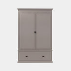 Sines Kleiderschrank - 136x60x215H cm - 2 Türen - 1 Soft-Close-Schublade - mit verstellbaren Einlegeböden hinter den Türen