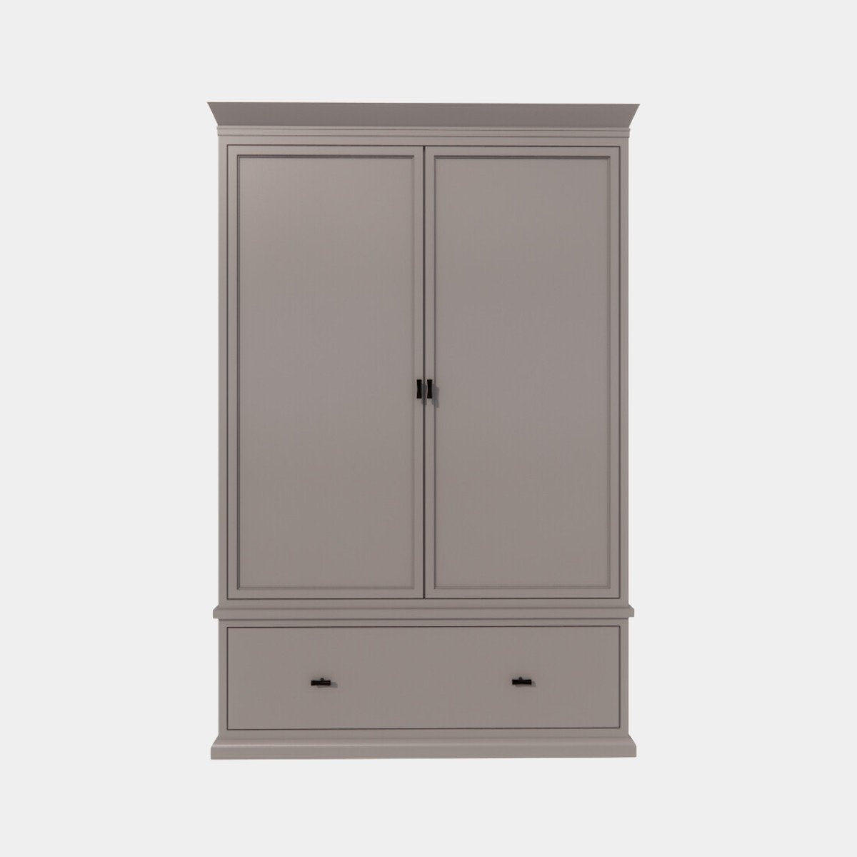 Sines Kleiderschrank - 136x60x215H cm - 2 Türen - 1 Soft-Close-Schublade - mit verstellbaren Einlegeböden hinter den Türen