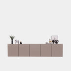 TV-Sideboard Jersey - 300x40x70H cm - schlankes Design - 5 grifflose Push-to-Open-Türen