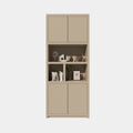 Albufeira Regal - 100x40x240H cm - 4 grifflose Push-to-Open Türen - schlankes Design - Türen im Oberschrank - 5cm Fachbodenstärke