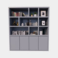 Regal Florida - 200x40x220H cm - schlankes Design - 4 grifflose Türen - 5cm Fachbodenstärke