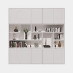 Liverpooler Fächerschrank - 240x40x240H cm - 5cm Fachbodenstärke - push to open Türen - schlankes Design - Türen im Oberschrank