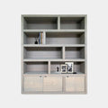 Kleiderschrank London 01 - 200x40x240H cm - Eiche - 3 geschlossene Türen - offene Fächer - schlankes Design