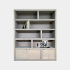 Kleiderschrank London 01 - 200x40x240H cm - Eiche - 3 geschlossene Türen - offene Fächer - schlankes Design