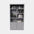 Sideboard San Diego - 120x40x220H cm - 2 push-to-open Türen - offene Fächer - grifflose Türen - 5cm Bodenstärke