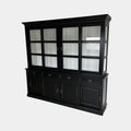 Buffetschrank San Marco - 240x50x220H cm - 4 Schiebetüren aus Glas - Seiten aus Glas - 4 Schubladen mit Soft Close - 4 geschlossene Schiebetüren