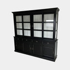 Buffetschrank San Marco - 240x50x220H cm - 4 Schiebetüren aus Glas - Seiten aus Glas - 4 Schubladen mit Soft Close - 4 geschlossene Schiebetüren
