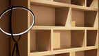 Kleiderschrank London 02 - 250x40x240H cm - schlankes Design - 4 grifflose Türen - push to open Türen - offene Einlegeböden