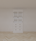 Buffetschrank Alaska - 100x48x225H cm - schwarze Griffe - 3 Soft-Close-Schubladen