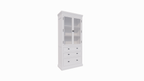 Buffetschrank Alaska - 100x48x225H cm - schwarze Griffe - 3 Soft-Close-Schubladen