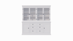 Buffetschrank Alaska 04 - 220x48x225H cm - schwarze Griffe - 2 geschlossene Türen - 6 Schubladen