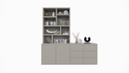 Albi Anrichte/Schrank - 230x30/45x240H cm - Schubladen und Türen mit Push-to-Open - 4cm Bodenstärke