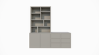 Albi Anrichte/Schrank - 230x30/45x240H cm - Schubladen und Türen mit Push-to-Open - 4cm Bodenstärke