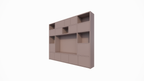 TV-Schrank Alcamo - 349x45x275Hcm - push to open Türen - unterer Unterschrank - glatte Oberfläche