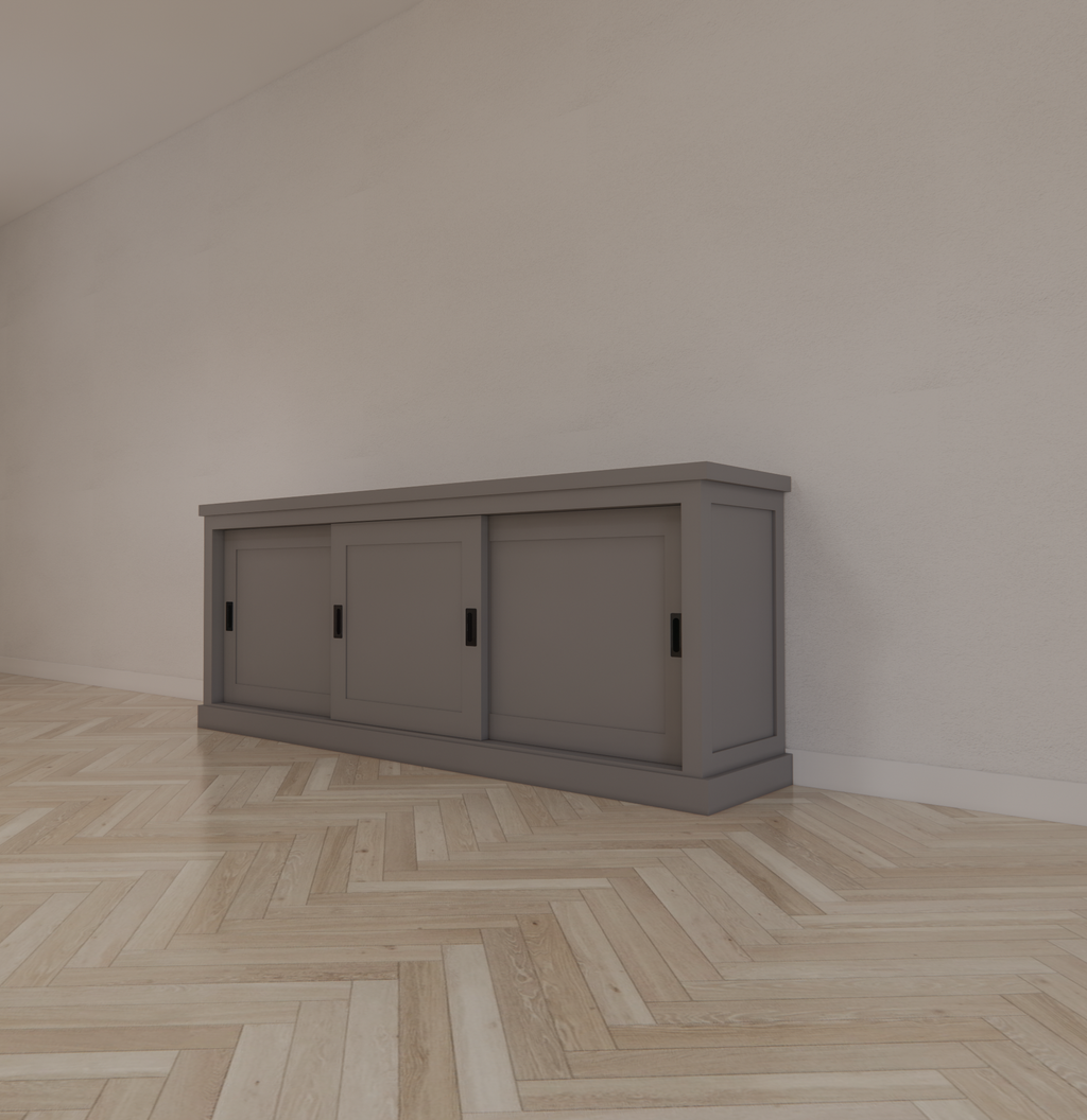 Sideboard Algarve 03 - 200x46x80H cm - 3 Schiebetüren - schlichtes Design