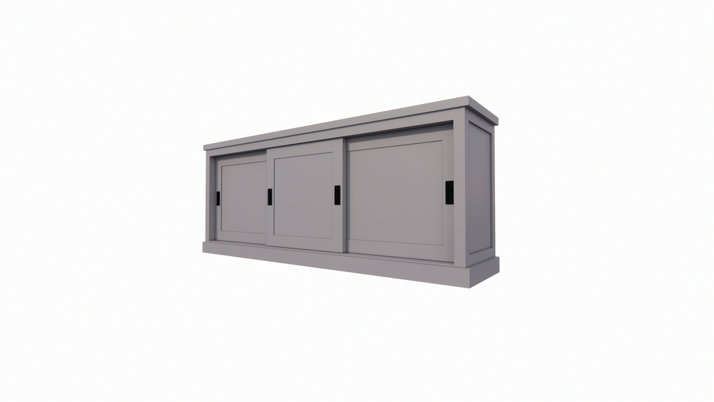 Sideboard Algarve 03 - 200x46x80H cm - 3 Schiebetüren - schlichtes Design