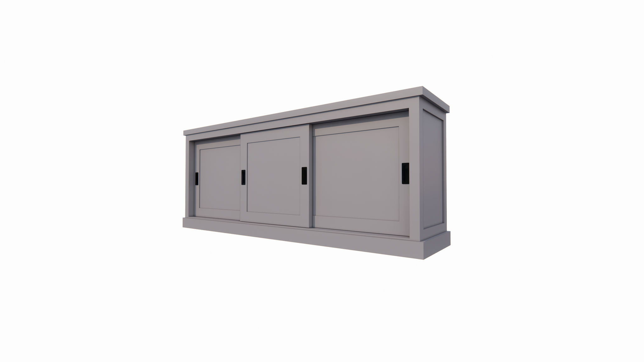 Sideboard Algarve 03 - 200x46x80H cm - 3 Schiebetüren - schlichtes Design