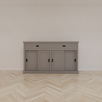 Sideboard Algarve 04 - 190x46x110H cm - 4 Schiebetüren - 2 Soft-Close-Schubladen - schlankes Design - hohes Sideboard