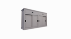 Sideboard Algarve 04 - 190x46x110H cm - 4 Schiebetüren - 2 Soft-Close-Schubladen - schlankes Design - hohes Sideboard