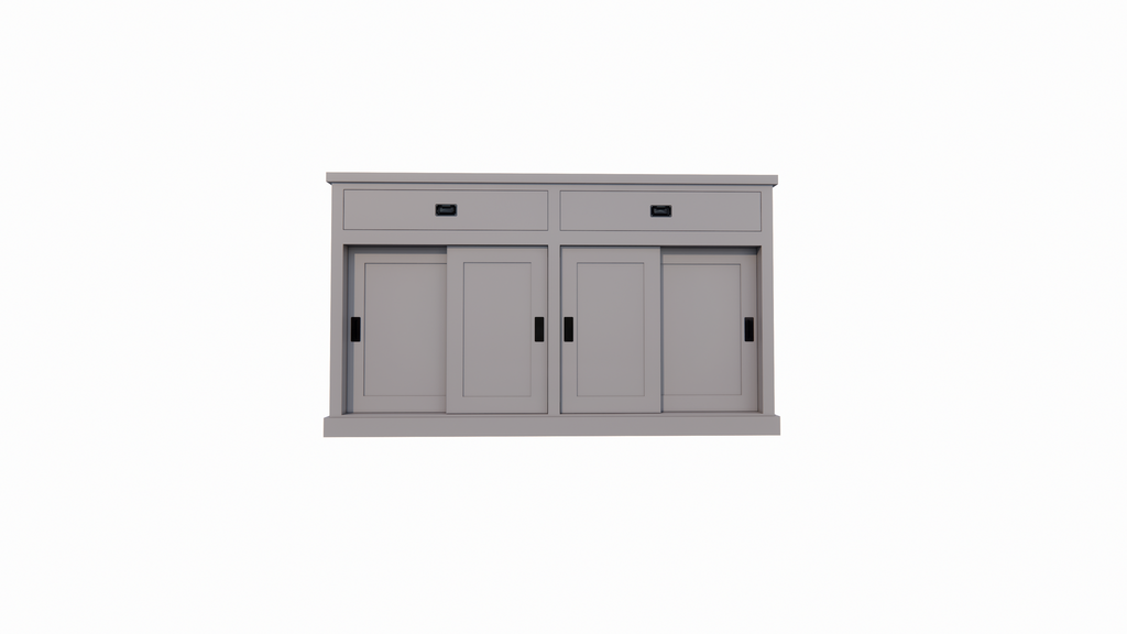 Sideboard Algarve 04 - 190x46x110H cm - 4 Schiebetüren - 2 Soft-Close-Schubladen - schlankes Design - hohes Sideboard