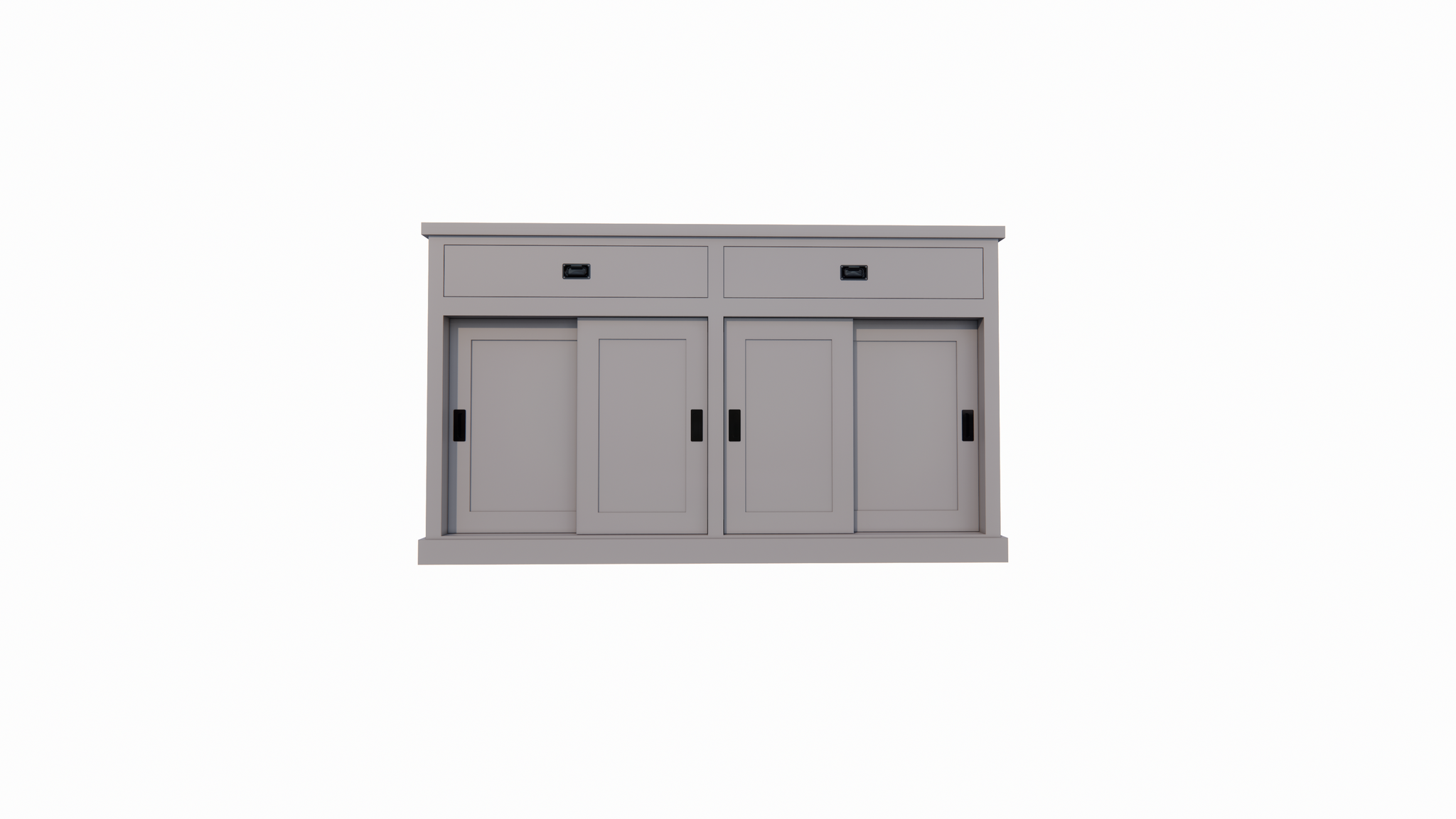 Sideboard Algarve 04 - 190x46x110H cm - 4 Schiebetüren - 2 Soft-Close-Schubladen - schlankes Design - hohes Sideboard