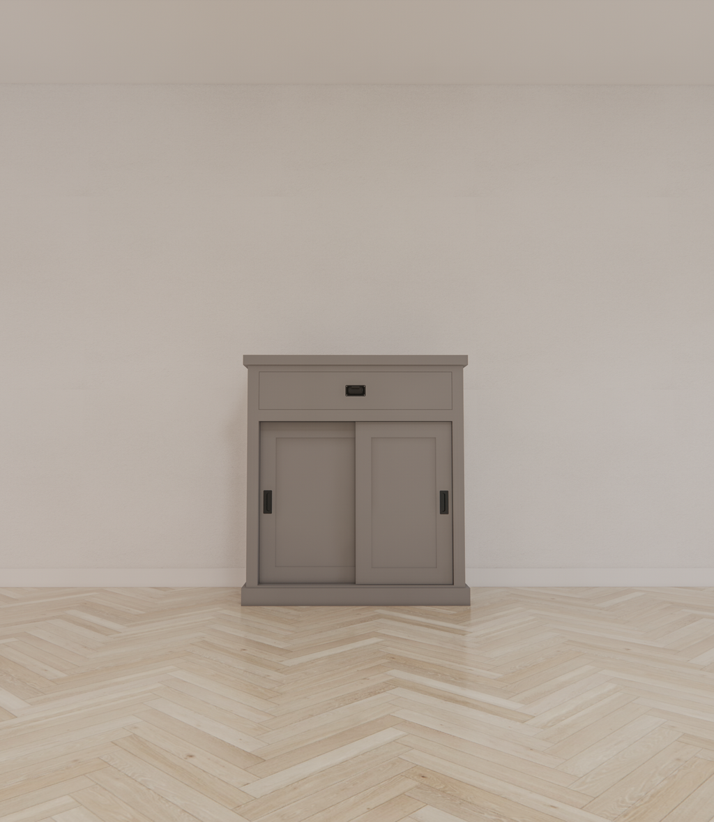 Sideboard Algarve 05 - 110x46x110H cm - 2 Schiebetüren - 1 Soft-Close-Schublade - schlichtes Design
