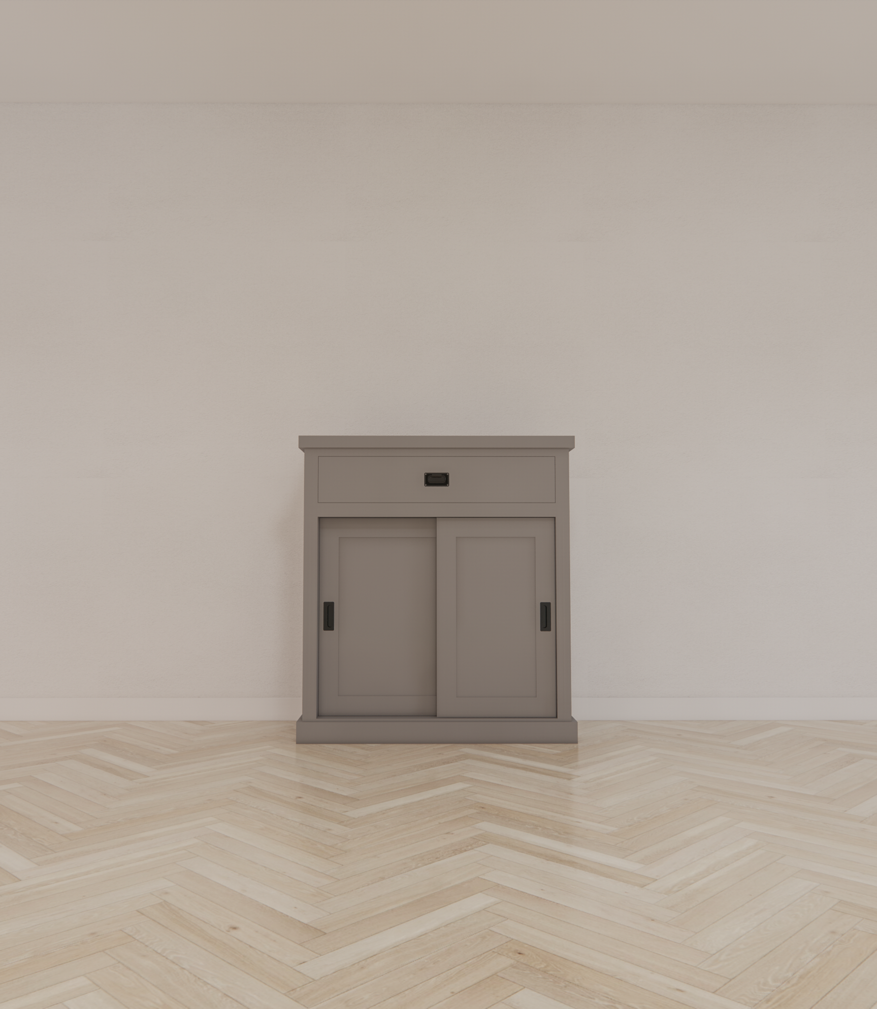 Sideboard Algarve 05 - 110x46x110H cm - 2 Schiebetüren - 1 Soft-Close-Schublade - schlichtes Design
