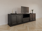 TV-Sideboard Amalfi - 220x40x60H cm - 4 grifflose Push-to-open-Türen - 1 Push-to-open-Schublade - schlichtes Design
