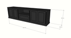 TV-Sideboard Amalfi - 220x40x60H cm - 4 grifflose Push-to-open-Türen - 1 Push-to-open-Schublade - schlichtes Design