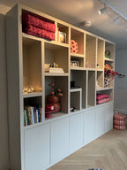 Amora Fächerschrank - 280x20x240H cm - push-to-open Türen