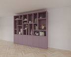Amora Fächerschrank - 280x20x240H cm - push-to-open Türen