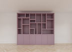 Amora Fächerschrank - 280x20x240H cm - push-to-open Türen