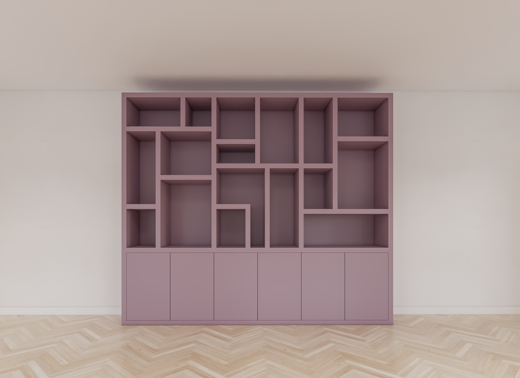 Amora Fächerschrank - 280x20x240H cm - push-to-open Türen