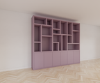 Amora Fächerschrank - 280x20x240H cm - push-to-open Türen