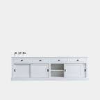 Sideboard Atlanta - 300x50x90H cm - 4 Soft-Close-Schubladen - 4 geschlossene Schiebetüren