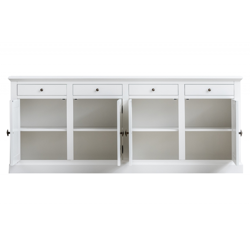 Brela Sideboard - 230x45x95H cm - 4 Schubladen - 4 Flügeltüren