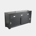 Sideboard Hawai 03 - 185x50x90H cm - schlankes Design - 3 Soft-Close-Schubladen - 2 Schiebetüren