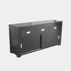 Sideboard Hawai 03 - 185x50x90H cm - schlankes Design - 3 Soft-Close-Schubladen - 2 Schiebetüren