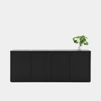 Sideboard Manhattan 06 - 200x40x80H cm - schlankes Design - 4 push-to-open Türen - grifflose Türen