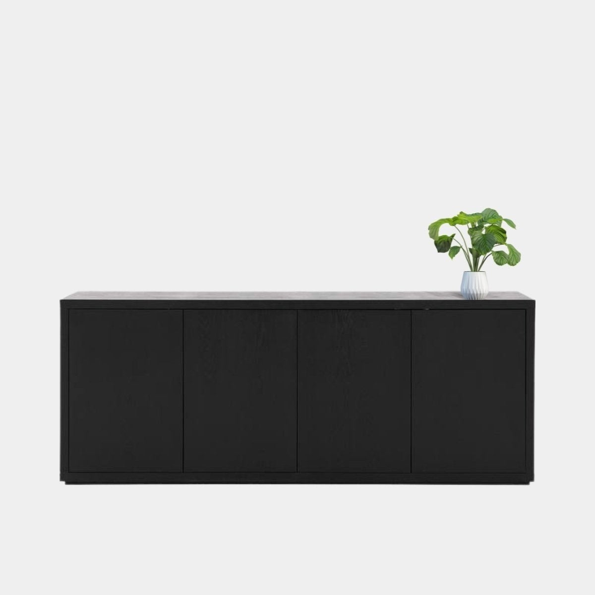 Sideboard Manhattan 06 - 200x40x80H cm - schlankes Design - 4 push-to-open Türen - grifflose Türen