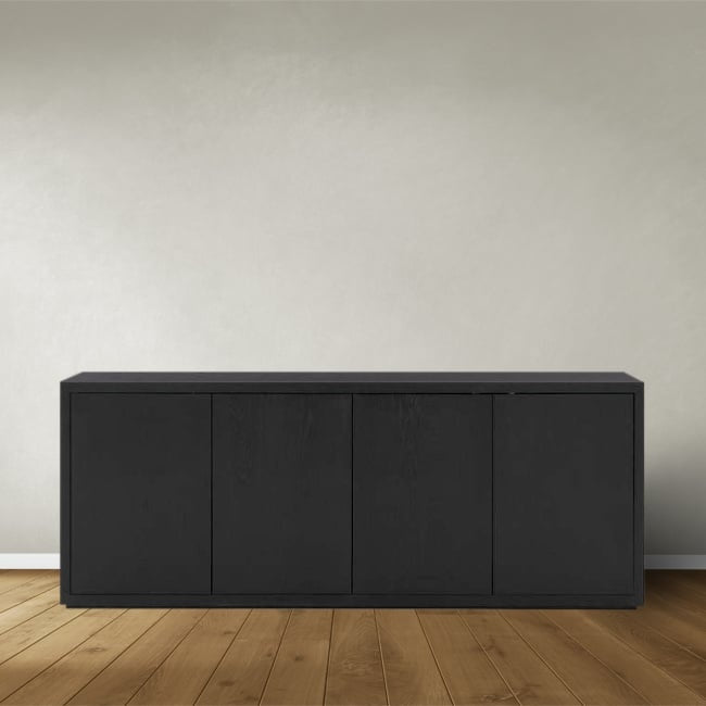 Sideboard Manhattan 06 - 200x40x80H cm - schlankes Design - 4 push-to-open Türen - grifflose Türen